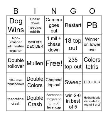 No  Cap November Bingo Card