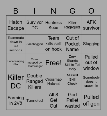 Survivor Bingo Card
