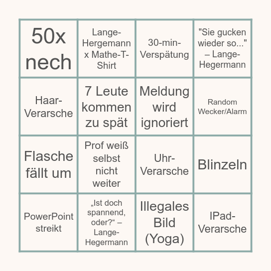 BINGO Card