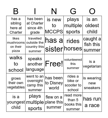 Who...? Bingo Card