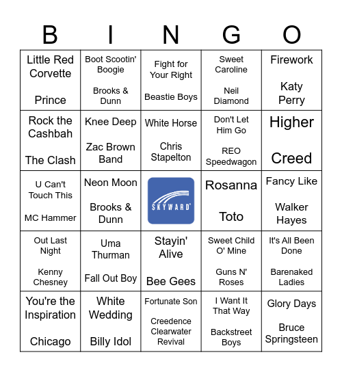 Just for Fun Bingo Card