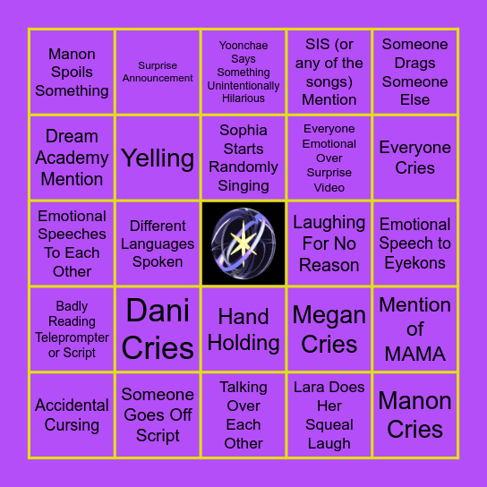 Katseye One Year Anniversary Bingo Card