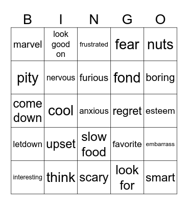 L12 Bingo Card