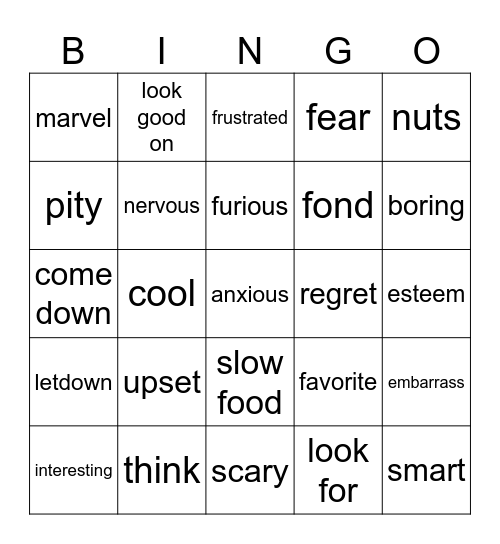 L12 Bingo Card