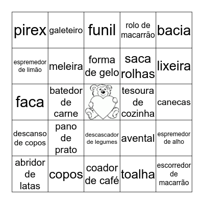 Bingo do  Chá da Gra Bingo Card