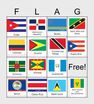 Country Flags Bingo Card