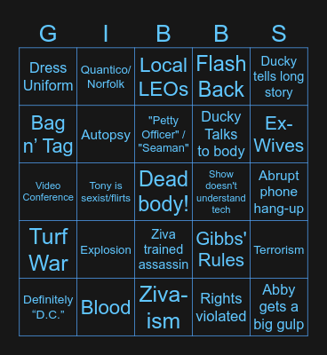 NCIS Bingo for Based Moms Bingo Card