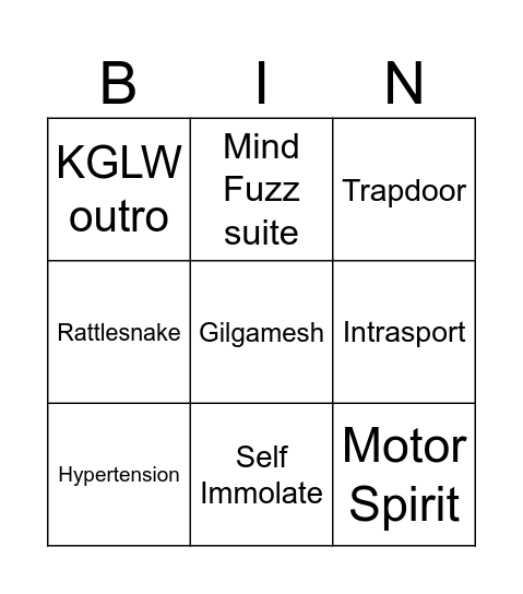 new orleans Bingo Card