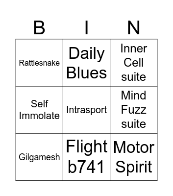 new orleans Bingo Card
