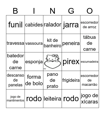 Bingo do  Chá da Gra Bingo Card