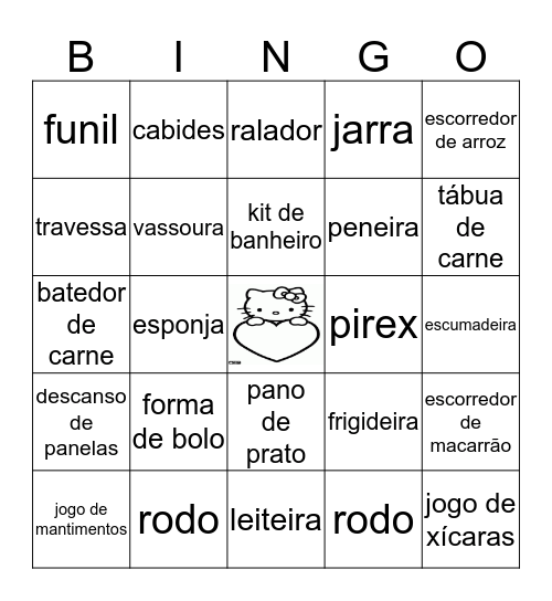 Bingo do  Chá da Gra Bingo Card