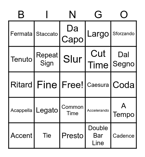 Unit 2 Terms Bingo Card