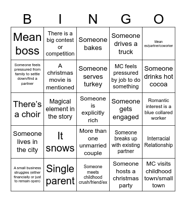 Holiday Bingo Card