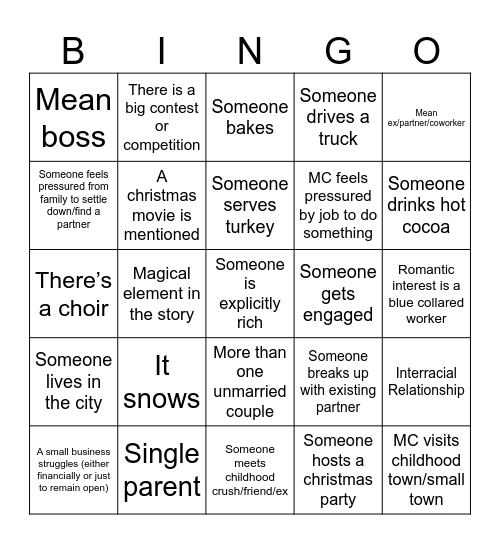 Holiday Bingo Card