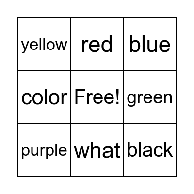 G3-1 U4 color Bingo Card