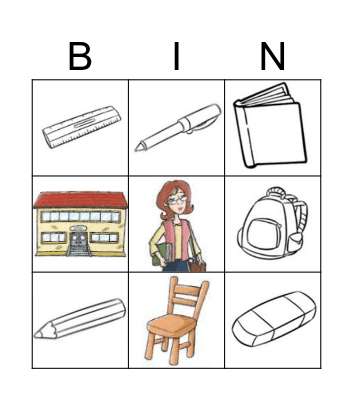 SCHOOL Bingo Card