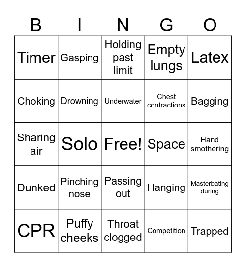 Breathplay Bingo Card