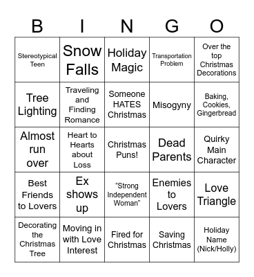 Hallmark Bingo Card