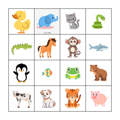 ANIMAL BINGO Card