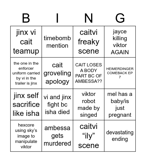 arcane act 3 predictions Bingo Card