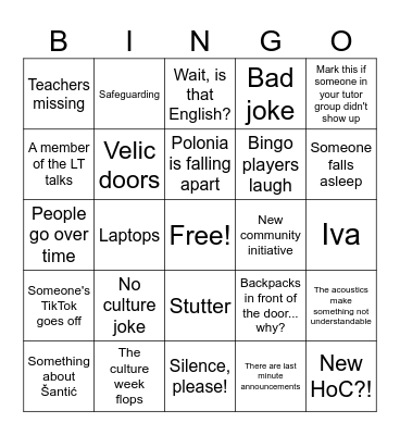 Assembly 11/18/2024 Bingo Card
