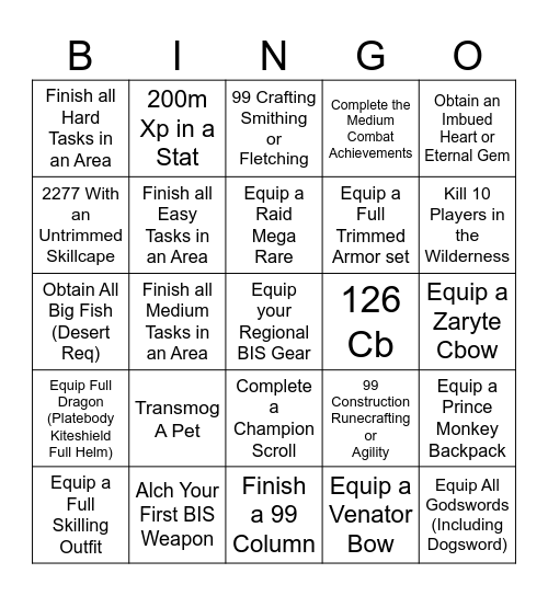 Raging Echoes Bingo Card