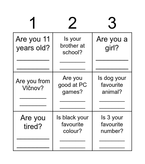 TO BE Bingo Card