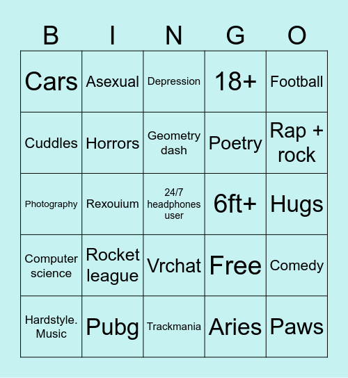 Nest match Bingo Card