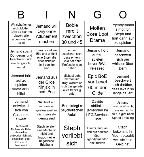 Fresh Classic Bingo Card