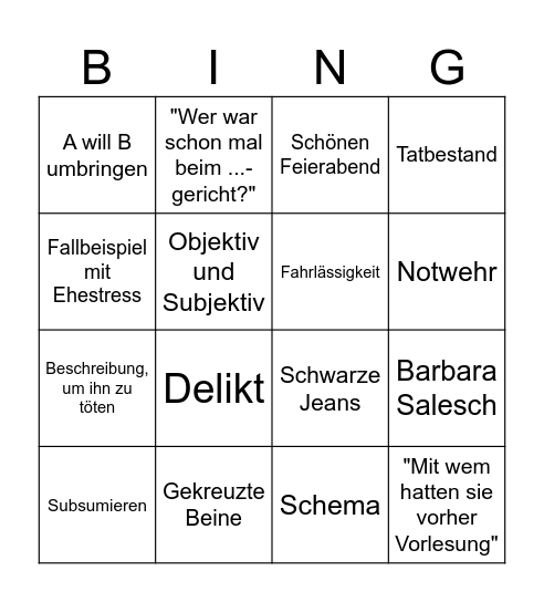 Löben Bingo Card