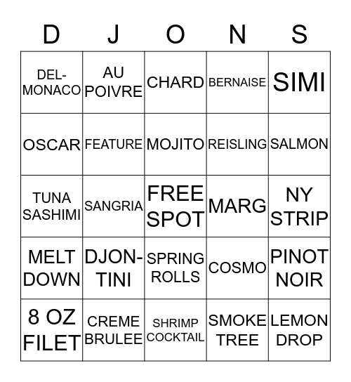 Bingo Card