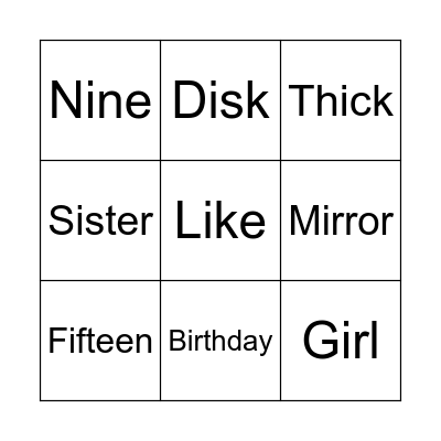 Letter Ii Bingo Card