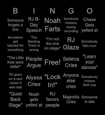 Tech Week Bingo! Bingo Card