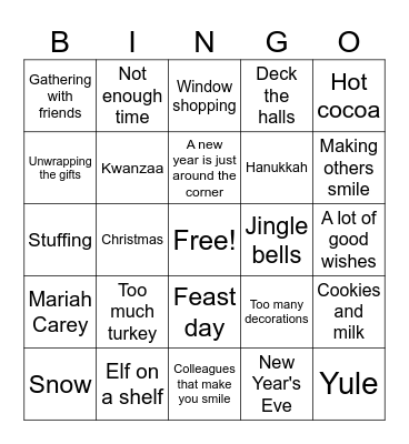 PROMESA'S HOLIDAY BINGO Card