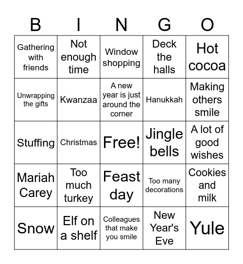 PROMESA'S HOLIDAY BINGO Card