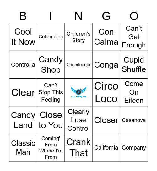 Songs That Start With C Bingo Card