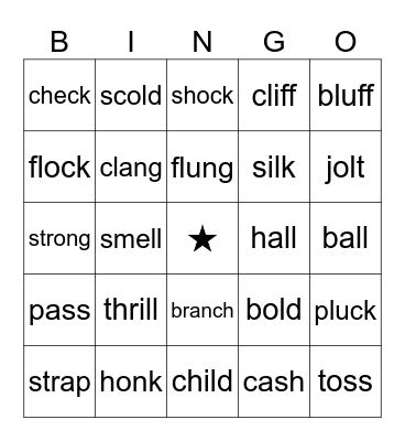 Phonics Bingo! Bingo Card