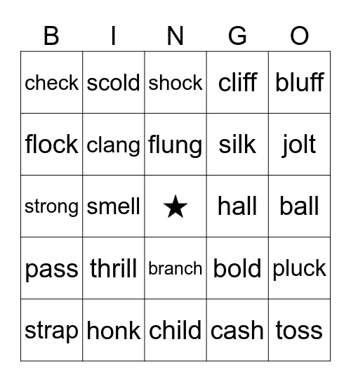 Phonics Bingo! Bingo Card