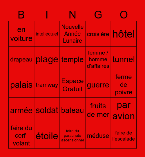 Au Vietnam ! Bingo Card