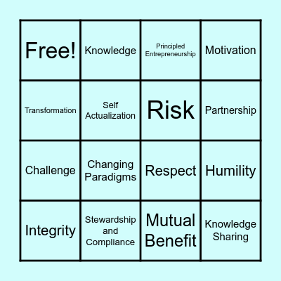 PBM Bingo Card