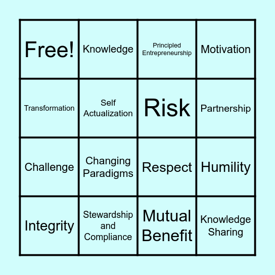 PBM Bingo Card