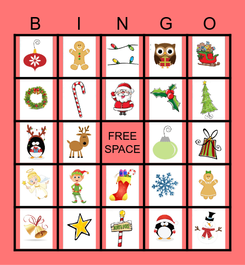 Christmas Bingo Card
