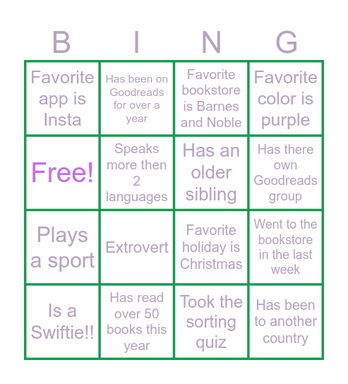 The Bookish Baffet Bingo Card