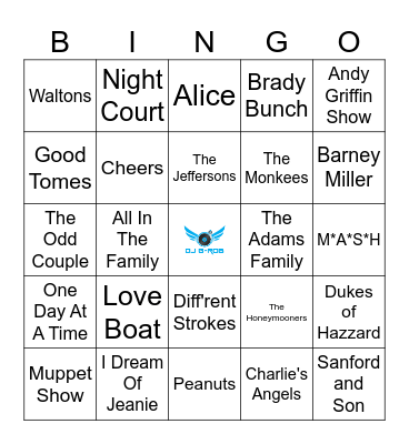 The TV Themes Bingo Card