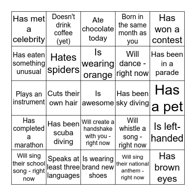 ANDERSON PEOPLE FINDER! Bingo Card