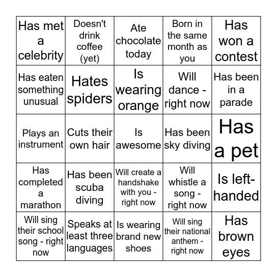 ANDERSON PEOPLE FINDER! Bingo Card