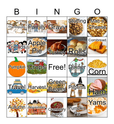 F9 Thanksgiving Bingo Card