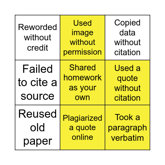 BINGO 2 Bingo Card