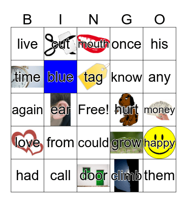Thursday - Site Word Bingo Card
