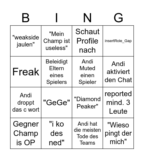 Andi SoloQ Bingo Card